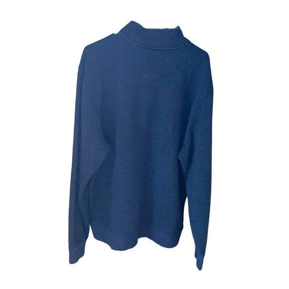 Orvis Long Sleeve Blue Quarter-Zip Snap Closure Warm Sweatshirt Men’s Size XL - Picture 3 of 11